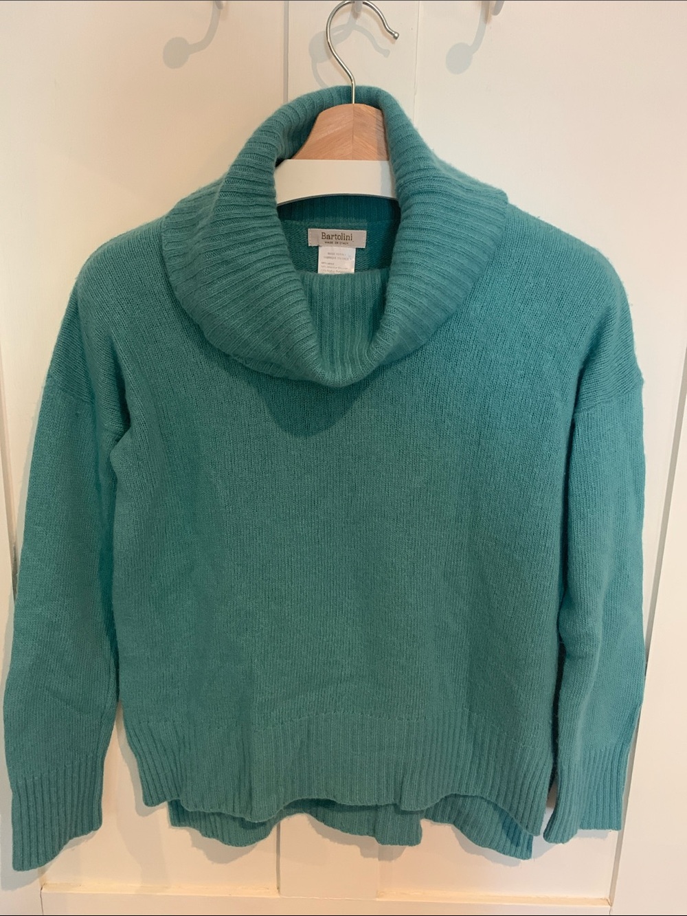 Teal Cowl Neck Sweater for Women